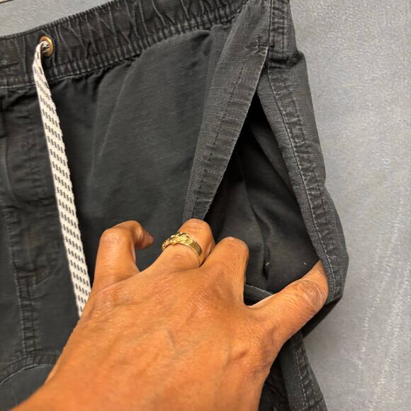 George Mens Black Jogger Pants Size L Elastic Waist Zip Pocket Skater Streetwear - Picture 9 of 14